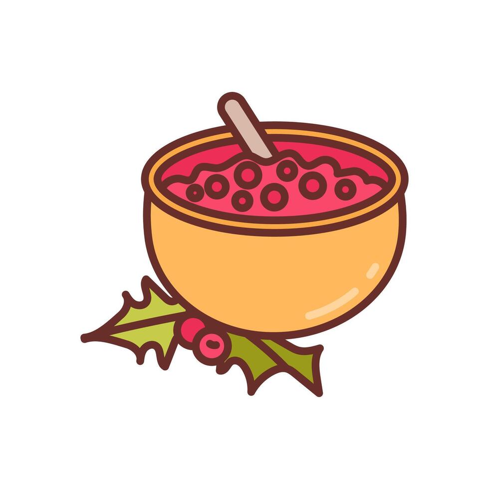 Cranberry Sauce Diet  icon in vector. Logotype vector