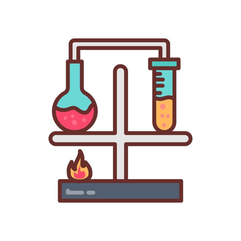 químico laboratorios icono en vector. logotipo vector