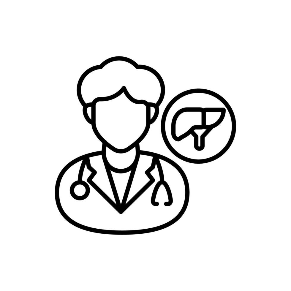 Hepatologists icon in vector. Logotype vector