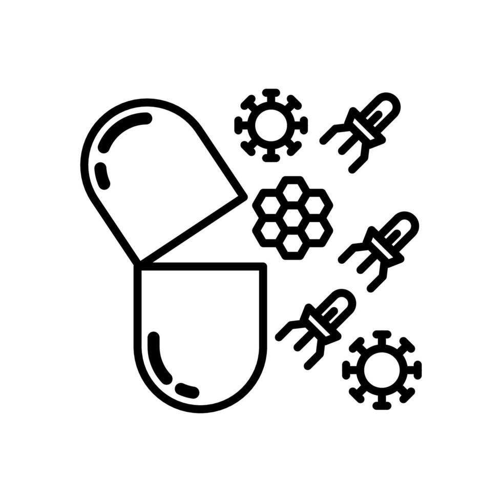 Nano Drugs icon in vector. Logotype vector