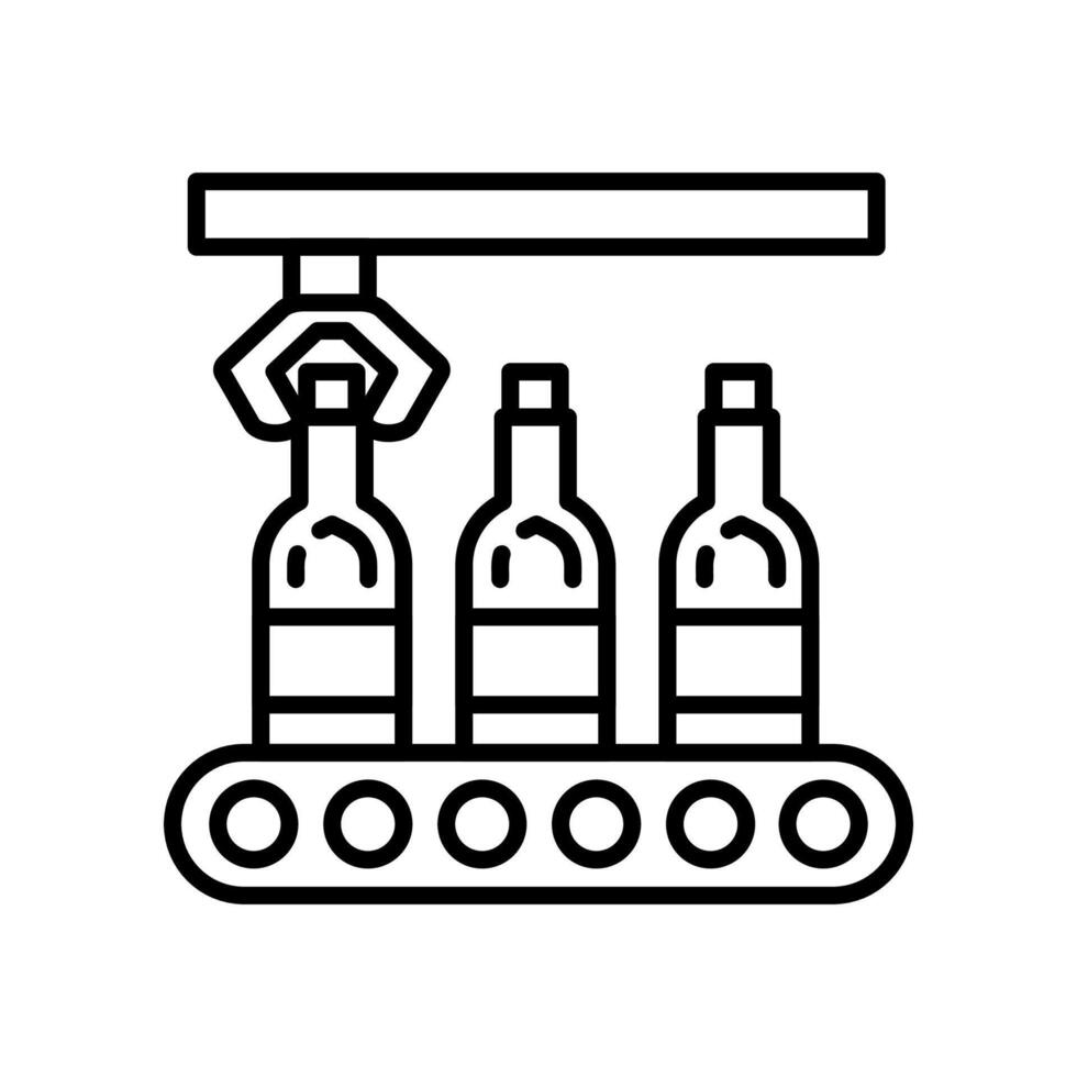 vaso producción icono en vector. logotipo vector