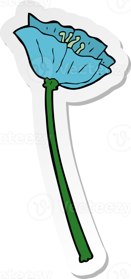 sticker of a cartoon flower png