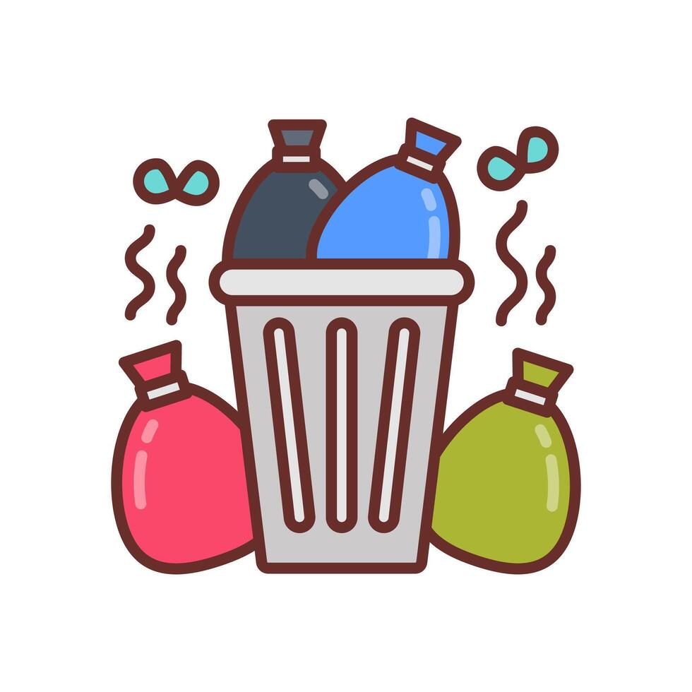 Waste icon in vector. Logotype vector