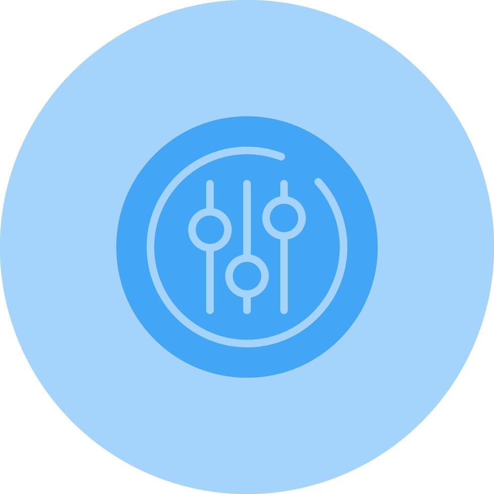 Audio Equalizer Circle Vector Icon