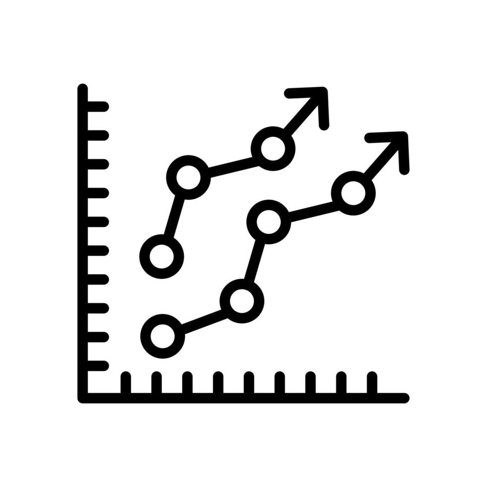 Line Graph icon in vector. Logotype vector