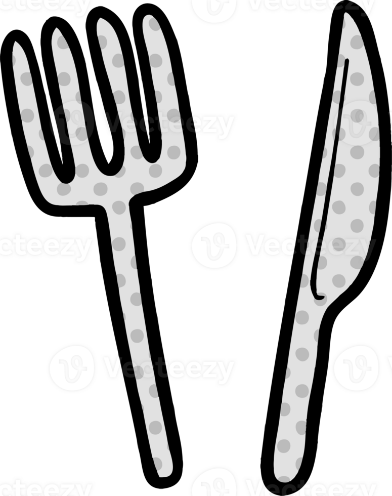 cartoon knife and fork png