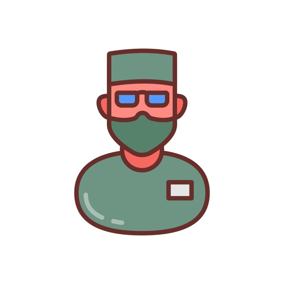 Surgeon icon in vector. Logotype vector