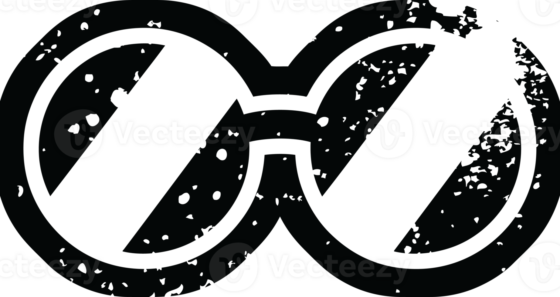 Distressed effect spectacles graphic   illustration Icon png
