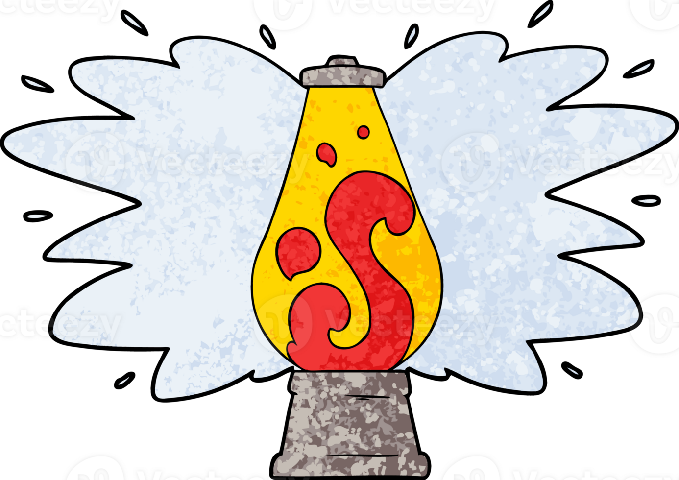 cartoon retro lava lamp png