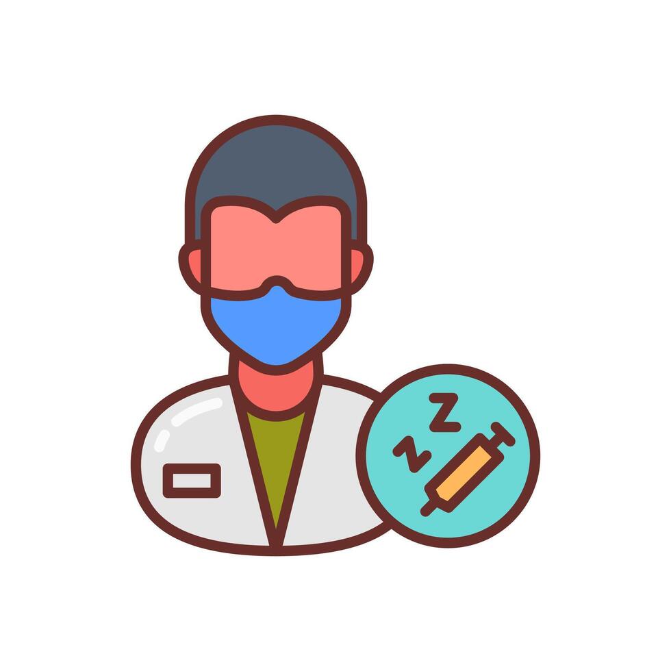 anestesiología icono en vector. logotipo vector