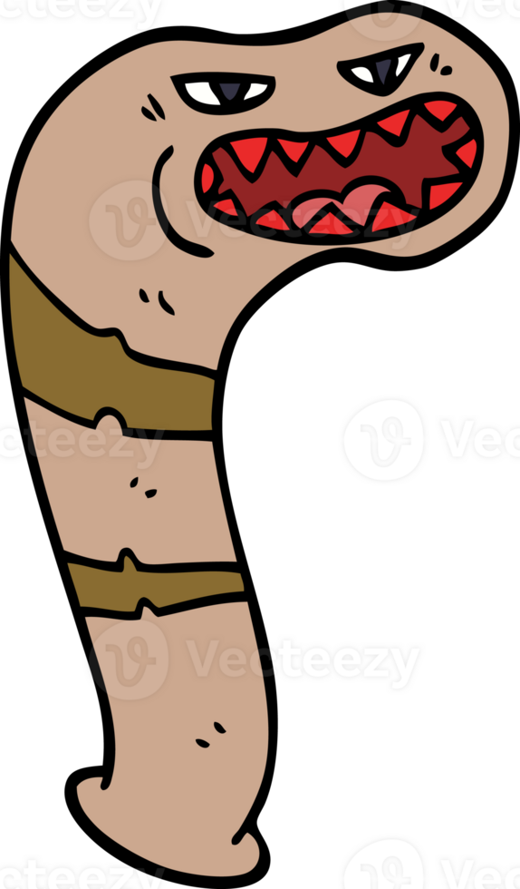 cartoon doodle monster leech png