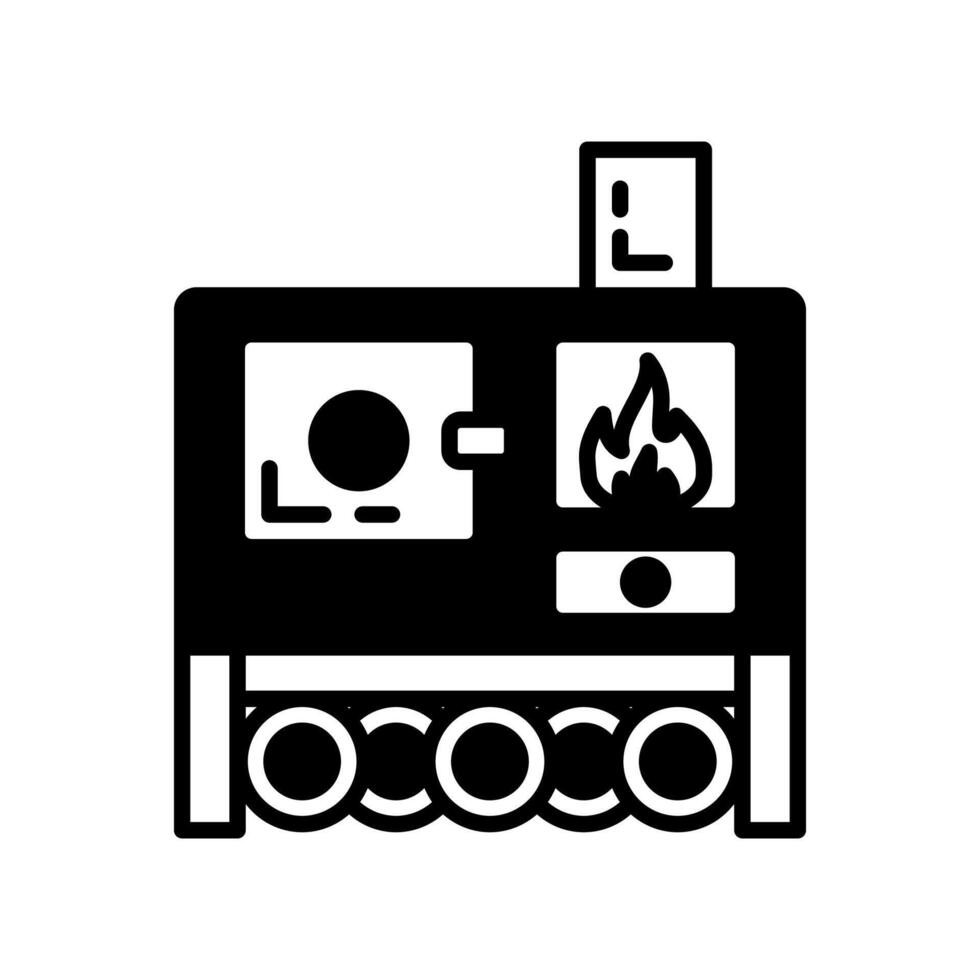 Wood Stoves icon in vector. Logotype vector