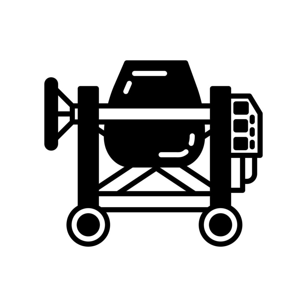 Concrete Mixing icon in vector. Logotype vector