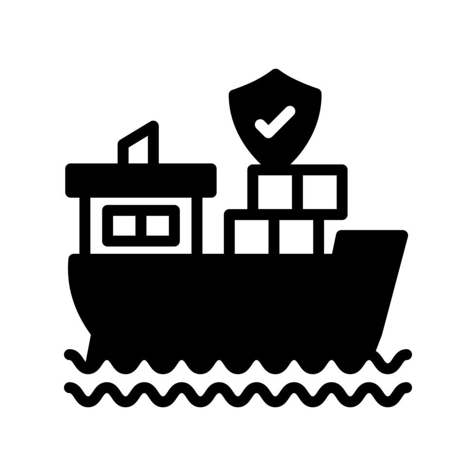 Cargo Insurance icon in vector. Logotype vector