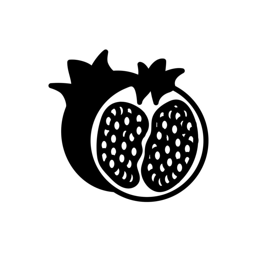 Pomegranate icon in vector. Logotype vector