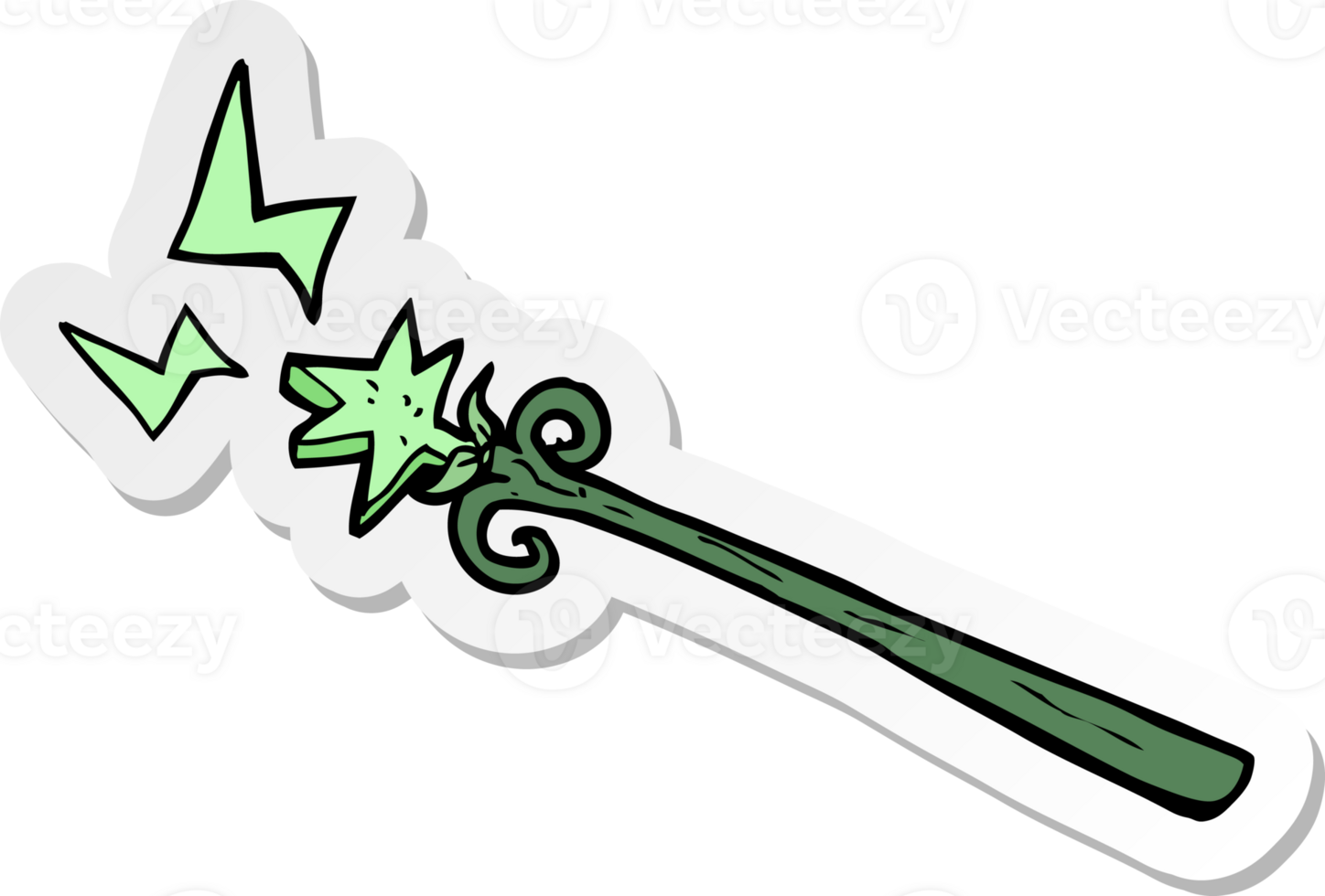 sticker of a cartoon magic wand png