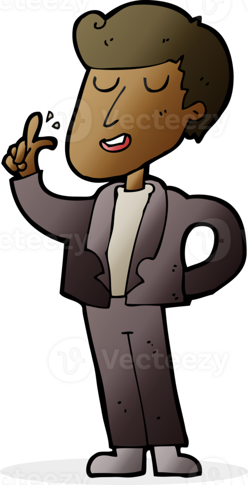 cartoon cool guy snapping fingers png