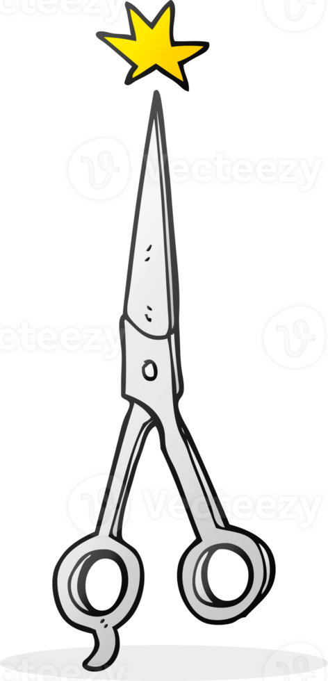 hand drawn cartoon barber scissors png