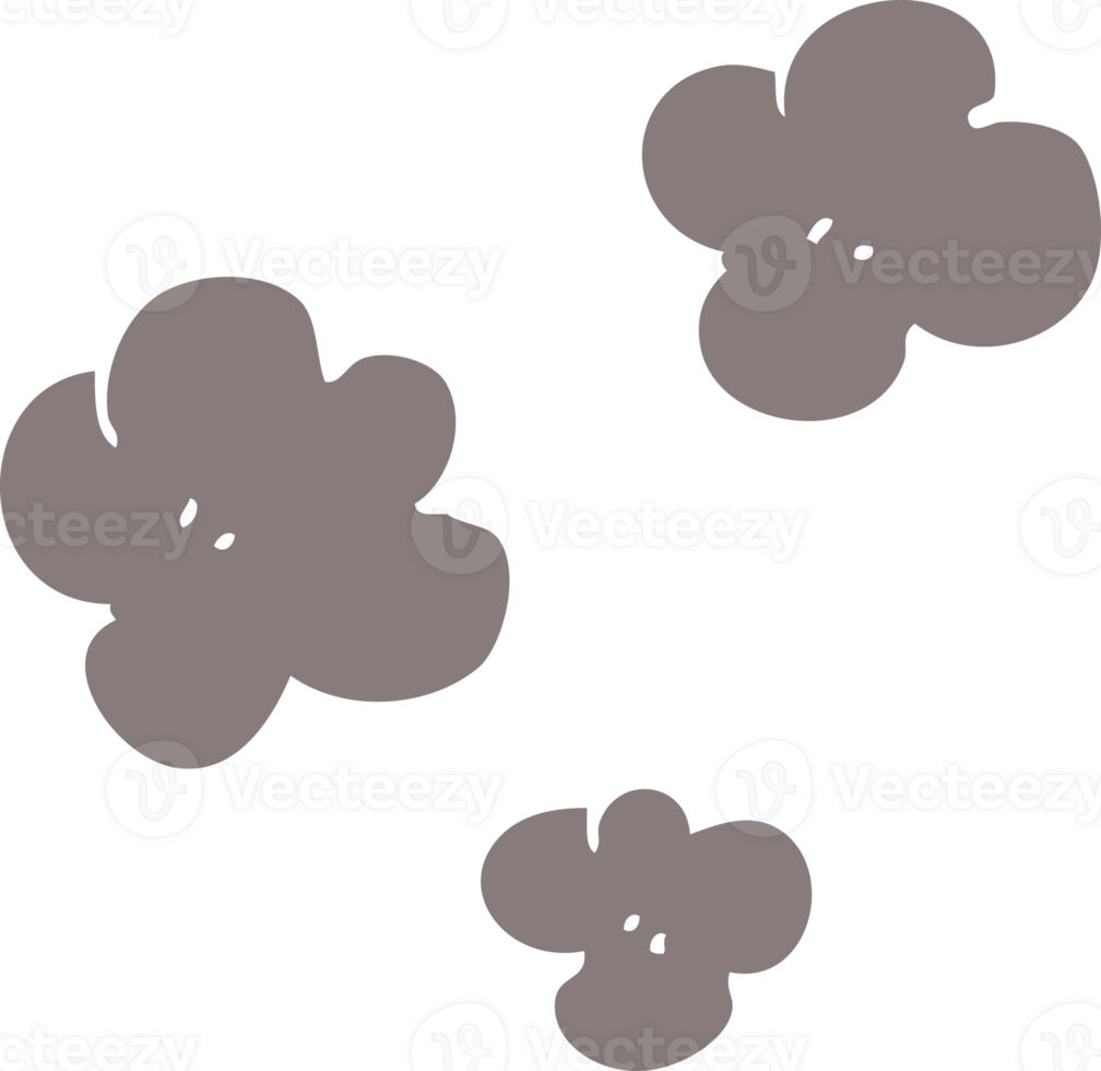 flat color illustration of smoke cloud symbol png