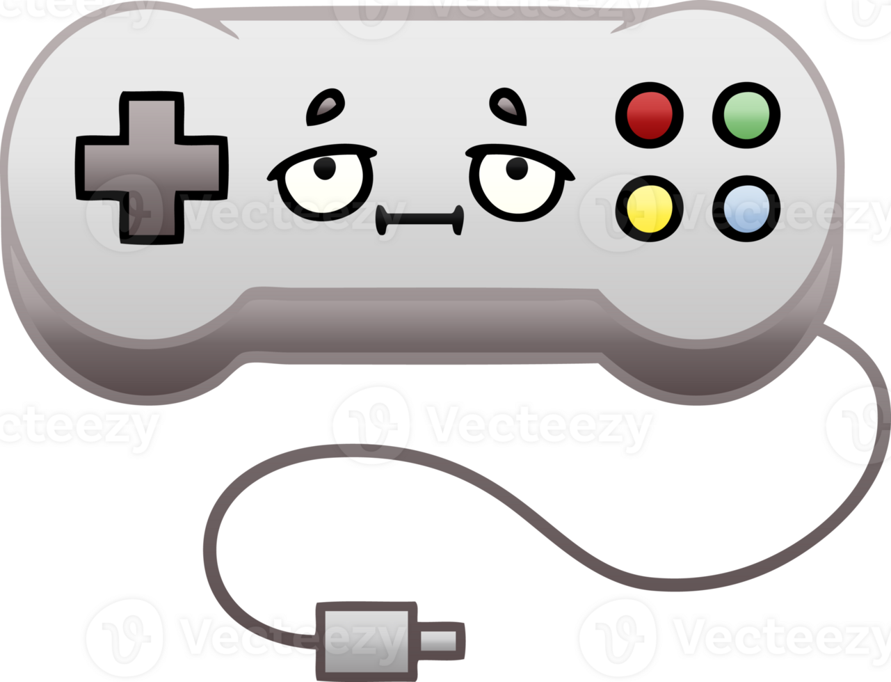 gradient shaded cartoon of a game controller png