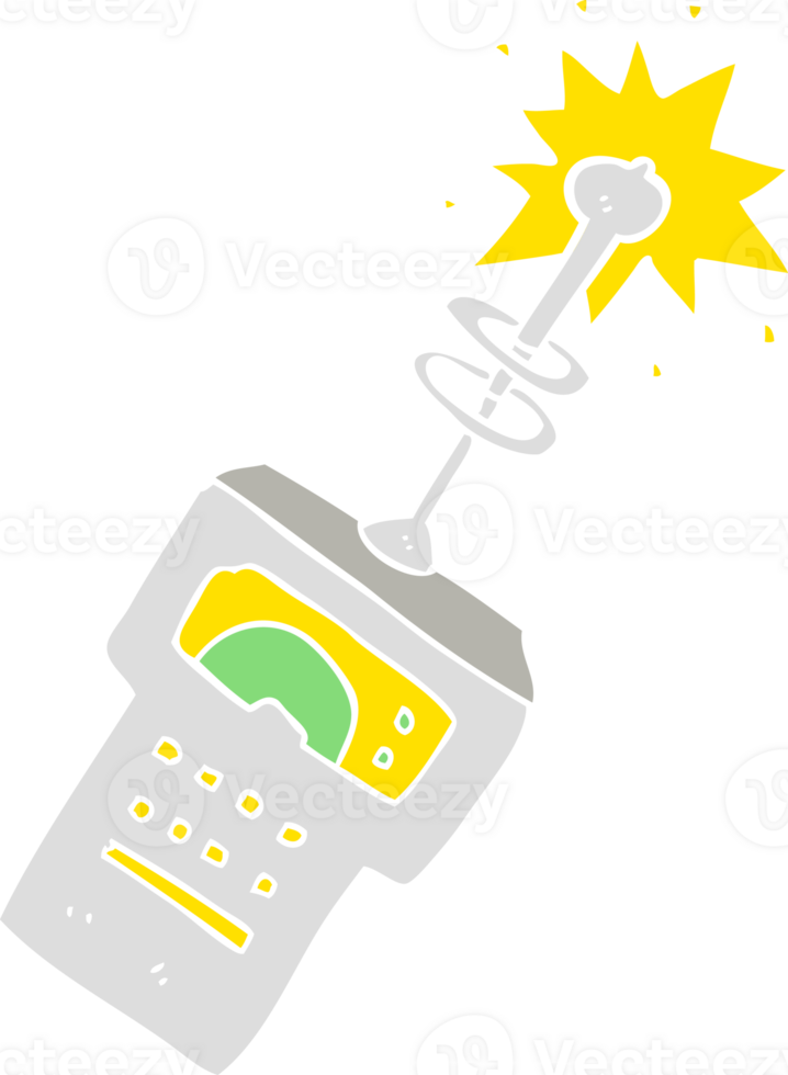 flat color illustration of futuristic scanner png