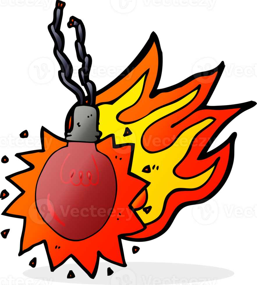 bombilla al rojo vivo de dibujos animados png