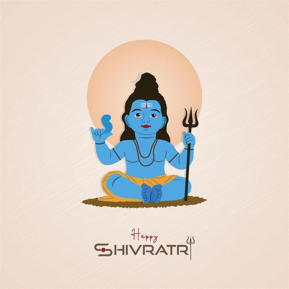 Maha Shivratri poster, vector. Illustration. Of Lord. Shiva, For Happy  Hindu, Religion, festival, creative, background, Indian God vector
