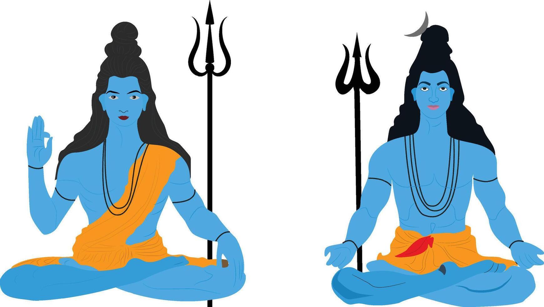 Shiva vector, Happy, Maha Shivratri, Illustration. Of Lord. Shiva, For  Trishula, Trident of  Hindu, Religion, festival, Indian God of  Message Om vector
