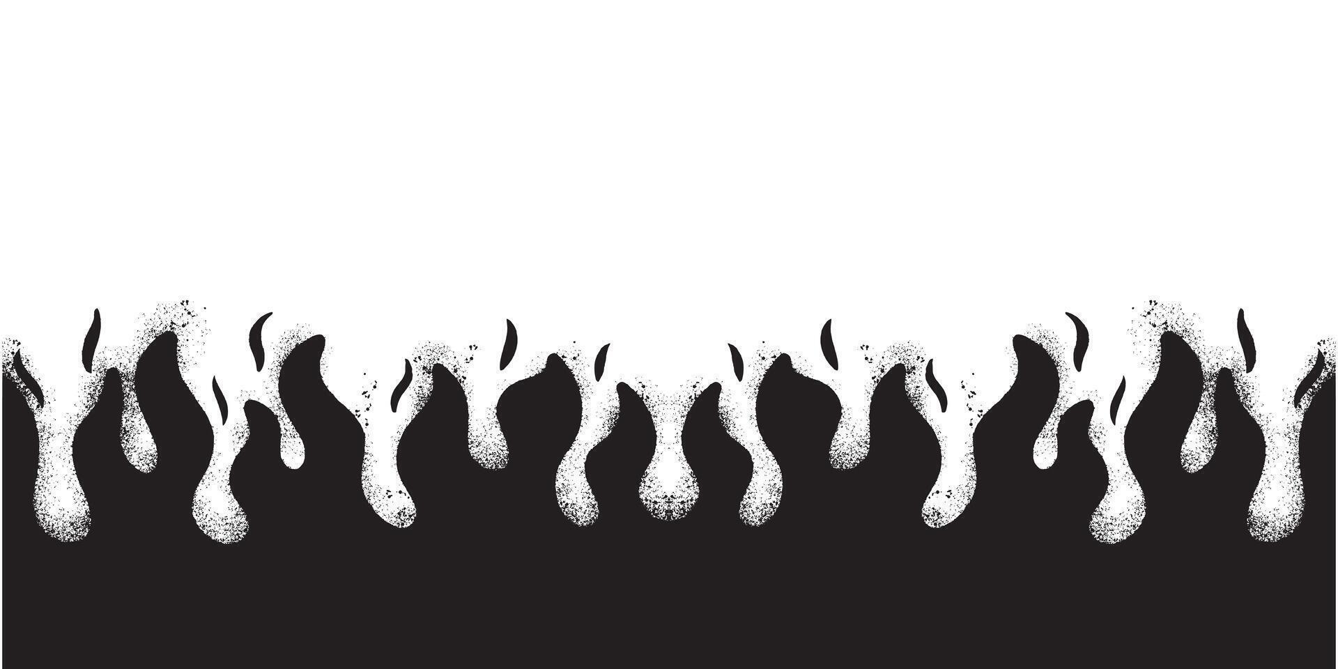 Spray Painted Graffiti Fire flame icon Sprayed isolated with a white background. graffiti Fire flame icon with over spray in black over vector