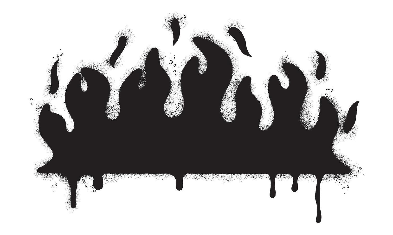 Spray Painted Graffiti Fire flame icon Sprayed isolated with a white background. graffiti Fire flame icon with over spray in black over vector