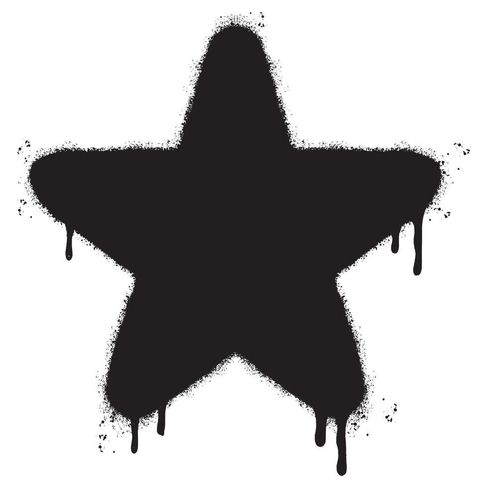 Spray Painted Graffiti star icon isolated on white background. vector