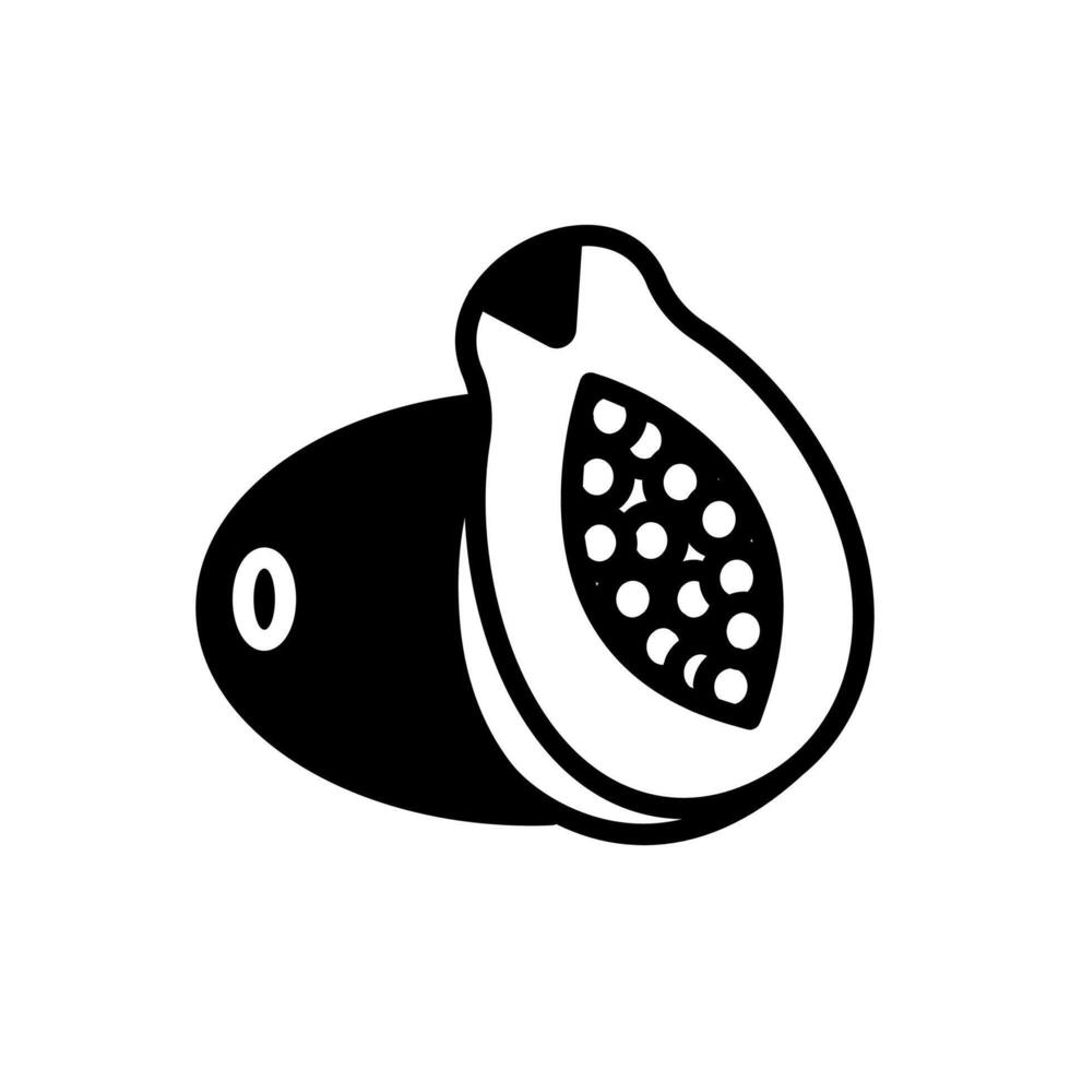 Papaya  icon in vector. Logotype vector