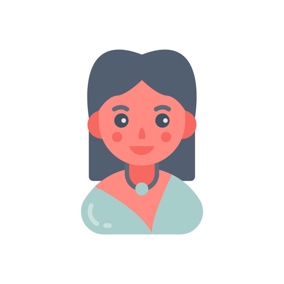 Adventurous Girl icon in vector. Logotype vector