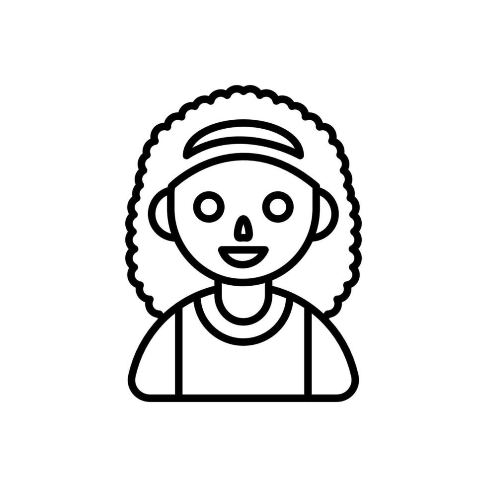 Nigerian Girl icon in vector. Logotype vector