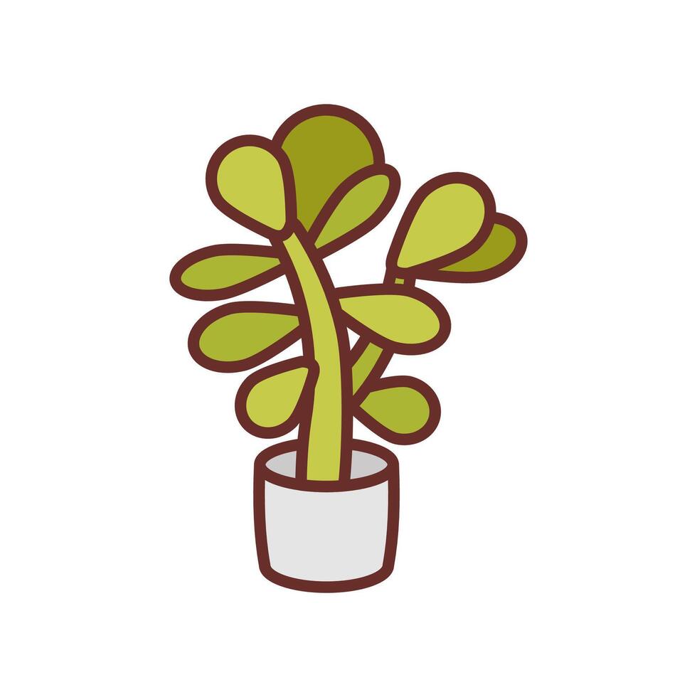 jade planta icono en vector. logotipo vector