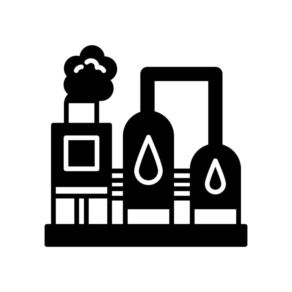 petróleo refinerías icono en vector. logotipo vector