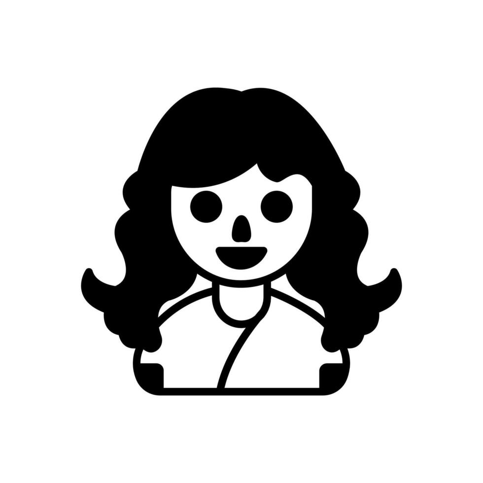 Wavy Hair icon in vector. Logotype vector