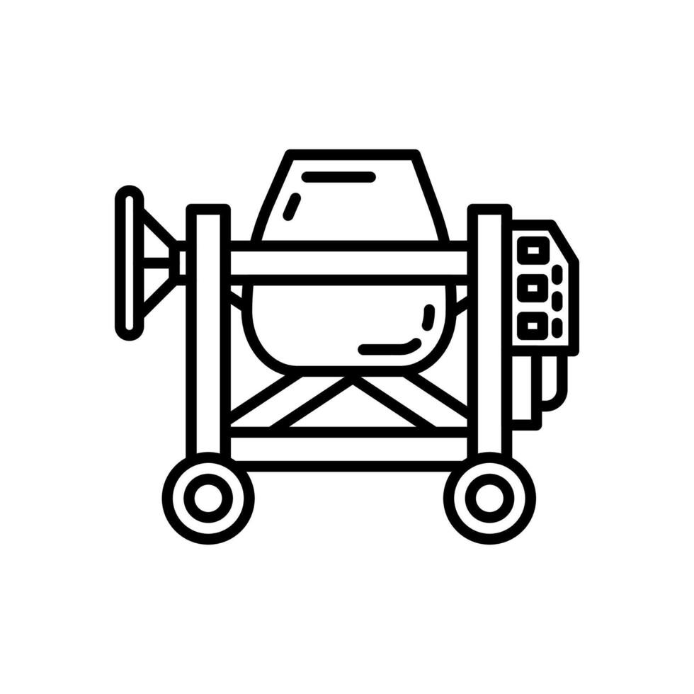 Concrete Mixing icon in vector. Logotype vector