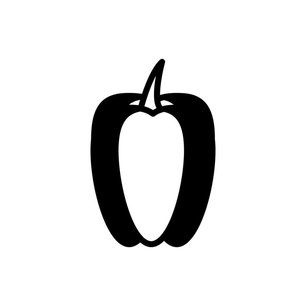 Tomato Pepper  icon in vector. Logotype vector