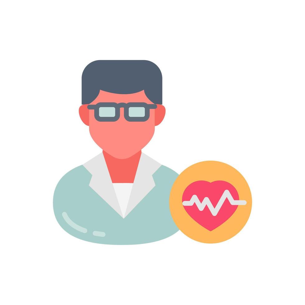 Cardiologists icon in vector. Logotype vector