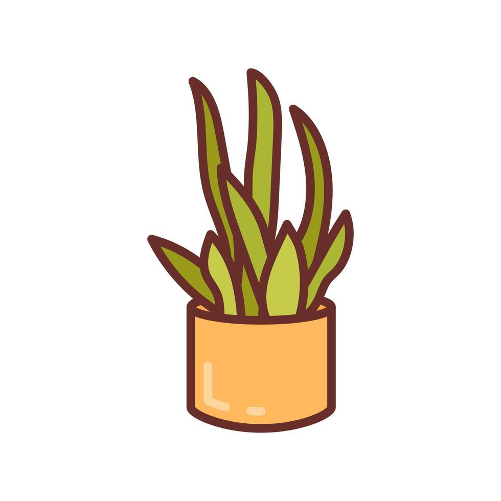 Snake Plant  icon in vector. Logotype vector