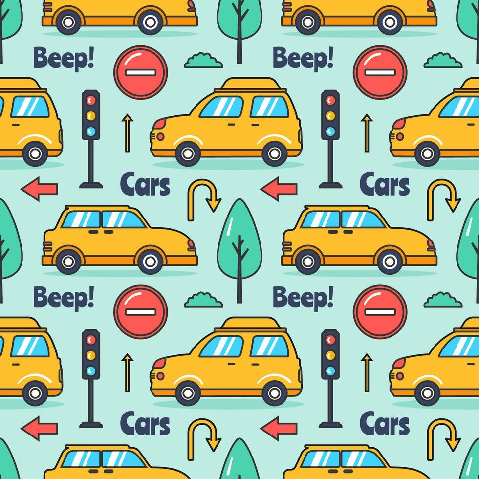 Toys Seamless Pattern Design with Boys and Girls Children Toy Equipment in Cartoon Flat Illustration vector