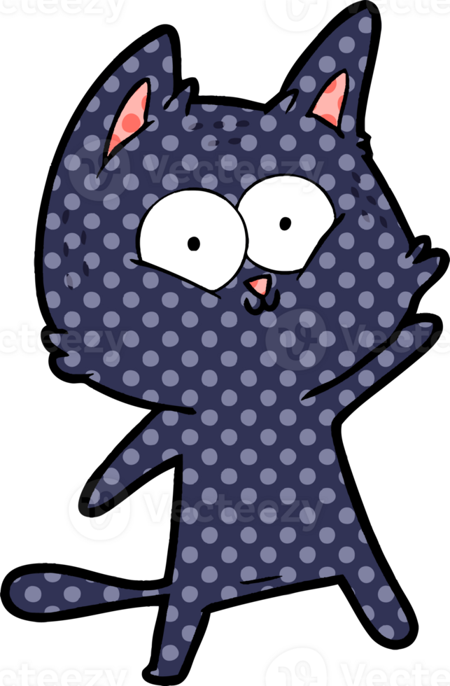 cartoon cat waving png