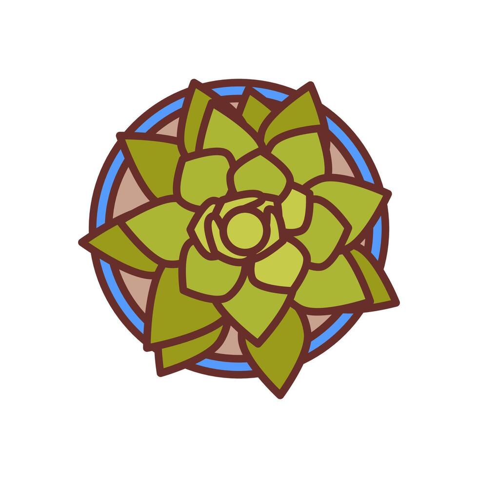 Echeveria icon in vector. Logotype vector