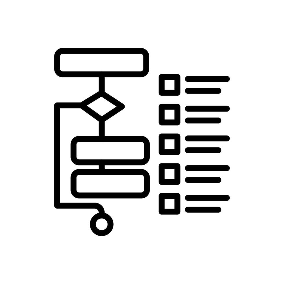 Algorithm icon in vector. Logotype vector