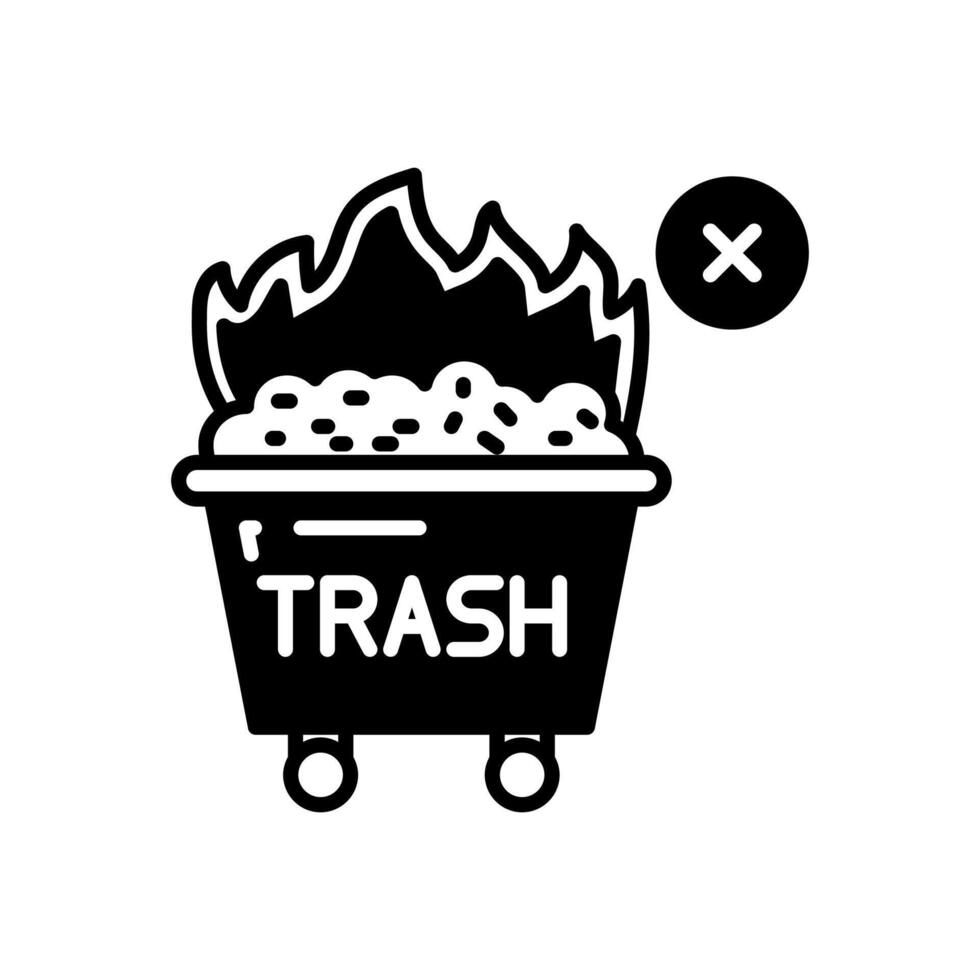 Burning Waste icon in vector. Logotype vector