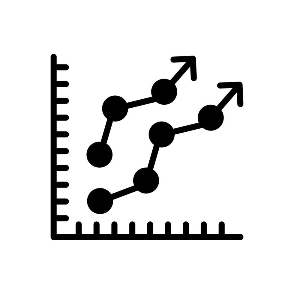 Line Graph icon in vector. Logotype vector