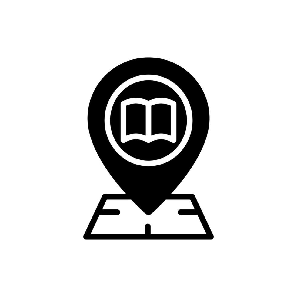 biblioteca ubicación icono en vector. logotipo vector