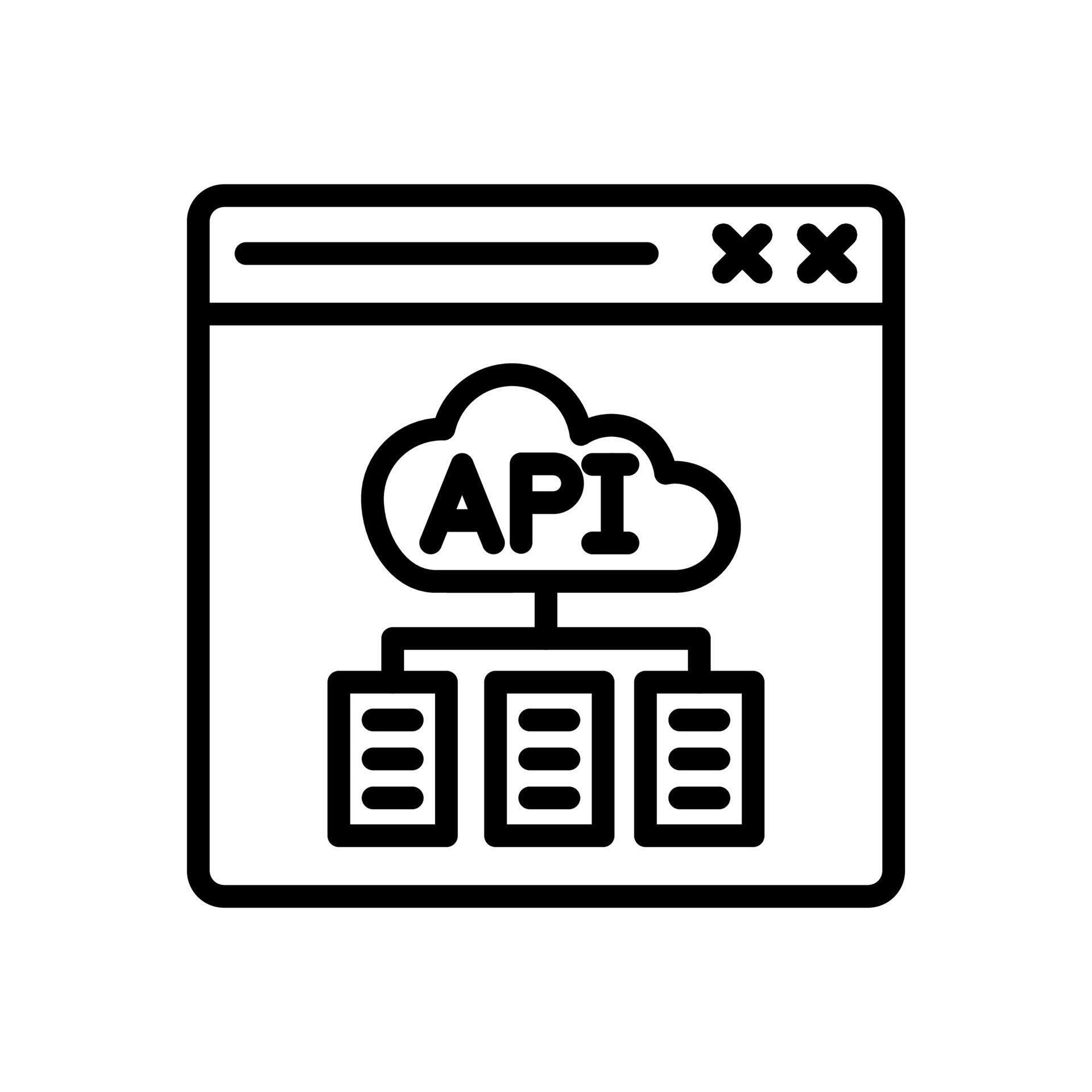Api interface icon in vector logotype 40358956 vector art at vecteezy