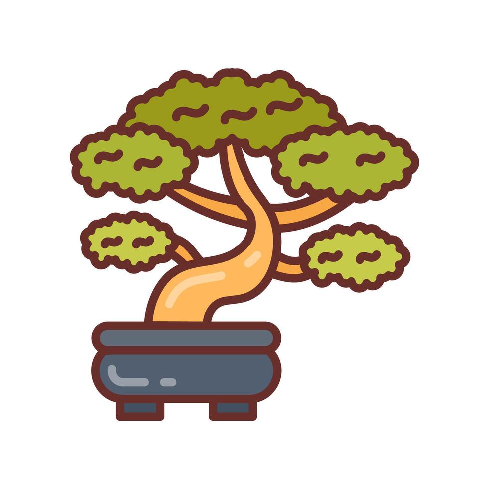 bonsai icono en vector. logotipo vector